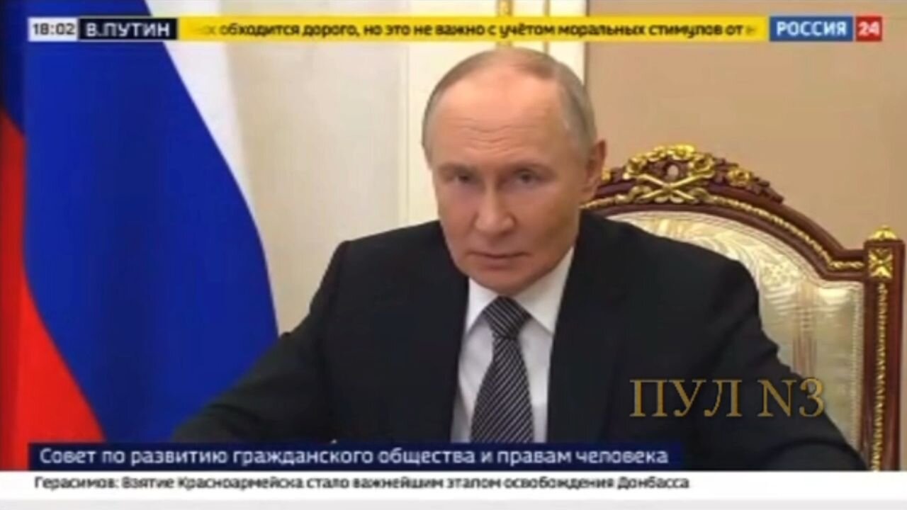 Vladimir Putin prohlásil, že cíle SVO budou splněny, aby ukončily válku započatou v roce 2014!