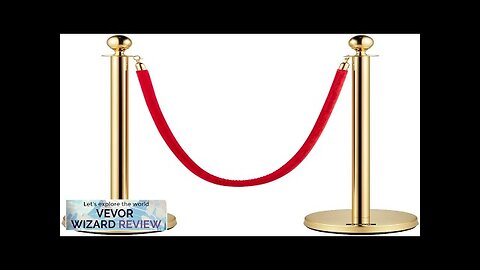 VEVOR Velvet Ropes and Posts 5 ft/1.5 m Red Rope Stainless Steel Review