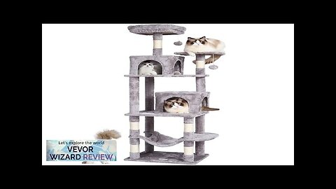 VEVOR Cat Tree 63" Cat Tower with 2 Cat Condos Sisal Scratching Review