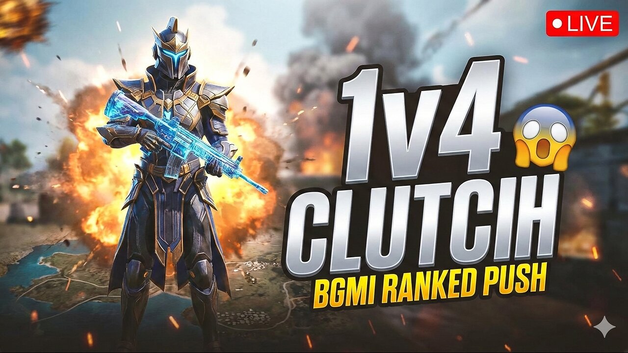 1v4 Clutch Challenge😱 / BGMI Ranked Push/ Live