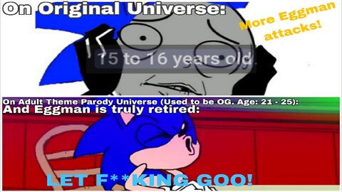 Sonic's Age Change - Sonic CrossParody