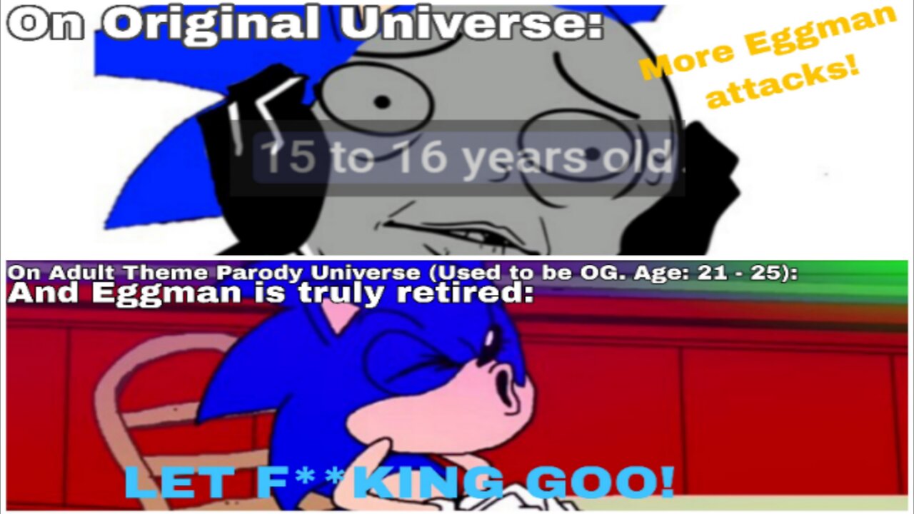 Sonic's Age Change - Sonic CrossParody