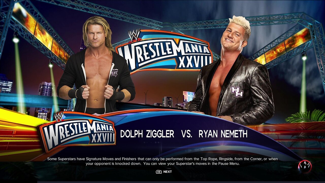 WWE 2k23 Dolph Ziggler vs Ryan Nemeth