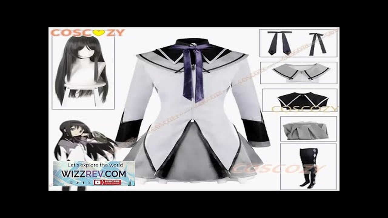 Anime Magical Girl Puella Magi Madoka Magica Homura Akemi Cosplay Costume Fighting Review