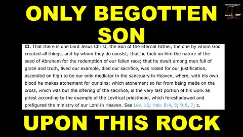 Lesson 5- Only Begotten Son - Upon This Rock