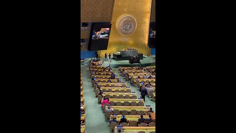 UN councillors walk out on evil Jew baby killer Netanyahu’s speech