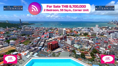 Arcadia Millennium Tower, Pattaya, Thailand, THB 6,700,000, 2 Bedroom, For Sale