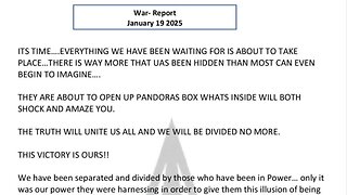 WAR REPORT - JANUARY 19 2025 - ITS TIME - THIS VICTORY IS OURS