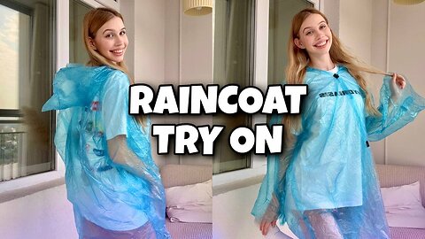 [4K USA] Raincoat Try-On Haul with Molly