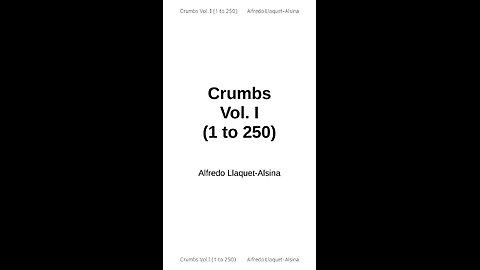 Crumbs Vol. I (1 to 250) | Video-book