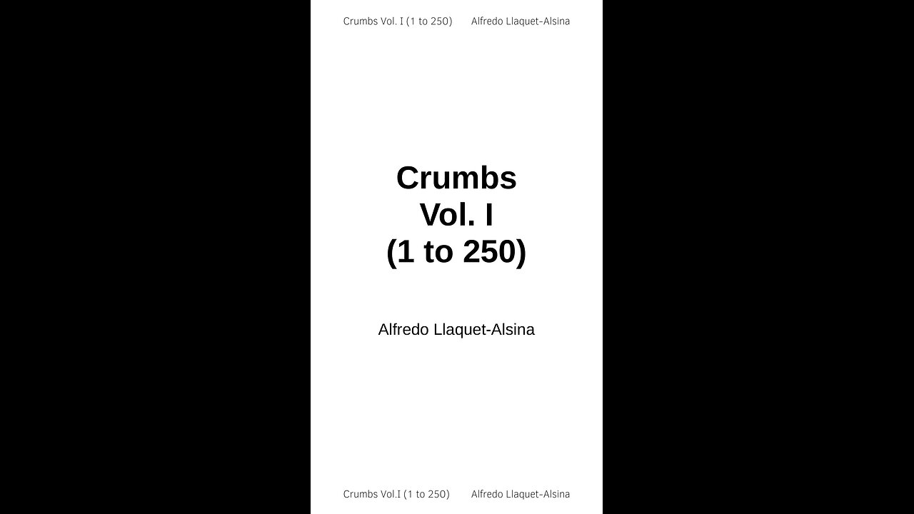 Crumbs Vol. I (1 to 250) | Video-book