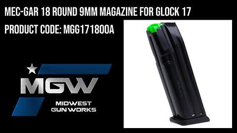 Mec-Gar 18 Round 9mm Magazine for Glock 17 - MGG171800A