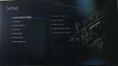 Onkyo TX-RZ30 sound speaker problem could have HDMI fail also as could not show the menu on my tv