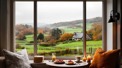 A Coffee Time on a Chilly Autumn Morning Ambience 🍁☕ Relaxing Jazz Music for Reading, Work, & Study