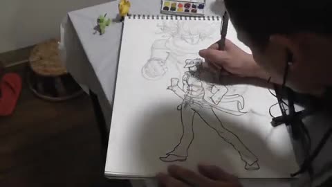 Speed Drawing 06 (Jotaro, Jojo's Bizarre Adventure )