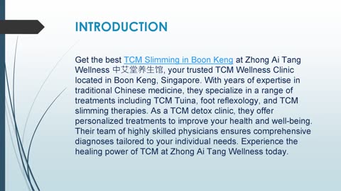 Get the best TCM Slimming in Boon Keng