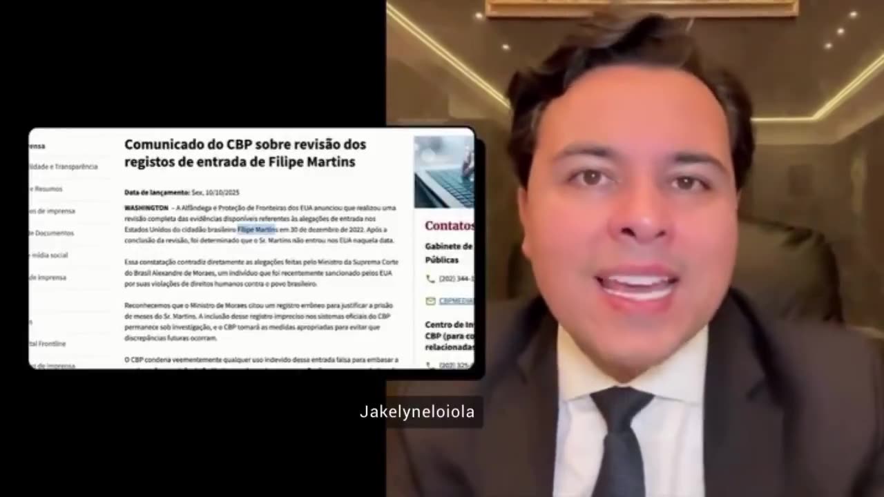 O advogado Jeffrey Chiquini diz que autoridades brasileiras serão presas e afirma que podem pegar prisão perpétua nos EUA “Quando descobrirem quem realizou essa fraude, será prisão perpétua nos EUA”