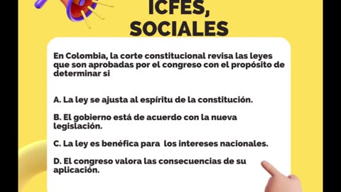 Pregunta infaltable en las pruebas ICFES, componente sociales y ciudadanas