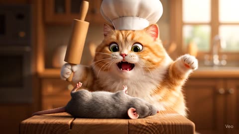Cat_Chef_Rolls_Cartoon_Rat