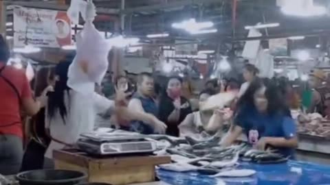 Flying fish at the market