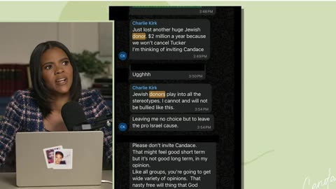 Candace Owen Revealing Charlie Kirk's Text