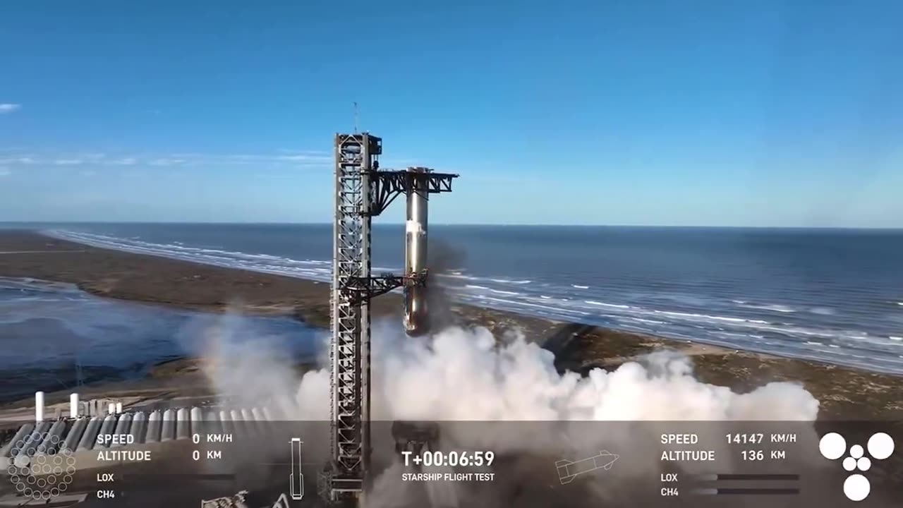 Watch SpaceX Successfully caught the booster of Starship for the second time Congrats🙏