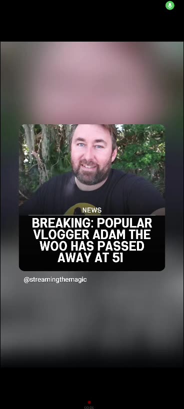 Rip to adam the woo rip to him 🙏 🕊 🕯 ⚰️ 🪦 12/24/25