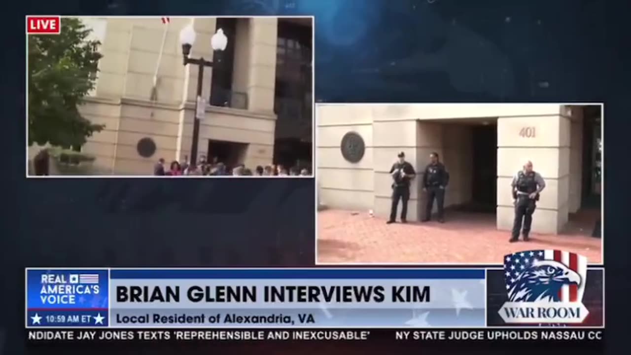 Comey slithers out of the back of the courthouse