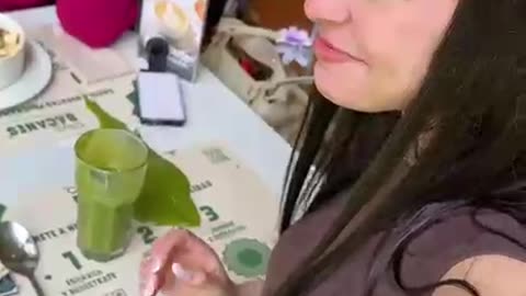 Clumsy Friend Spills Juice During Filming