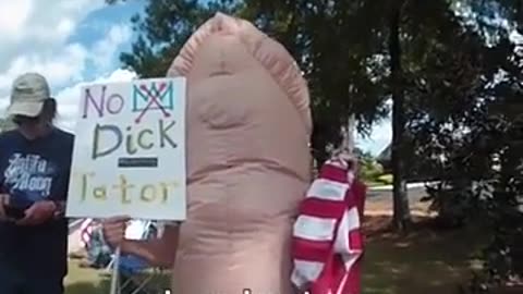 Lady dressed like a dick gets arrested