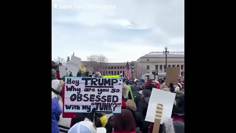 Maybe 200 protesters gathered in Minnesota chanting Deport Musk.