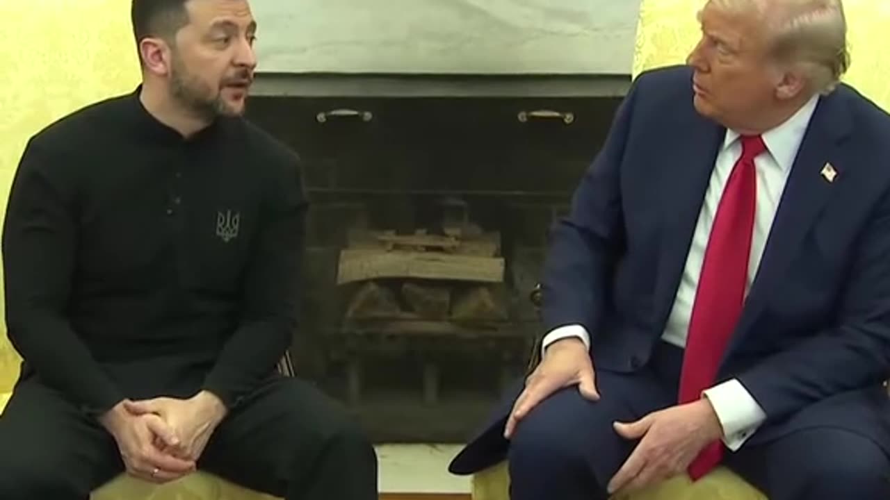 Donald J Trump meets with president Zelensky