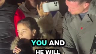 A young speaker at the event in Whitehall London