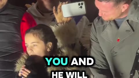 A young speaker at the event in Whitehall London