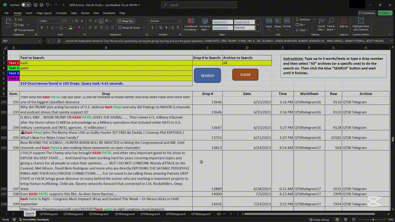 Drops by Q The Storm Rider regarding Kash Patel