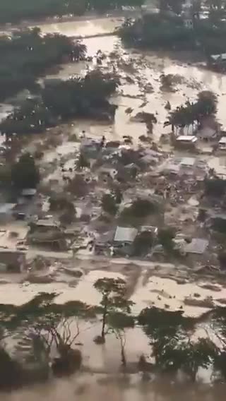 Aerial footage shows widespread devastation in Sumatra, Indonesia