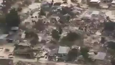 Aerial footage shows widespread devastation in Sumatra, Indonesia