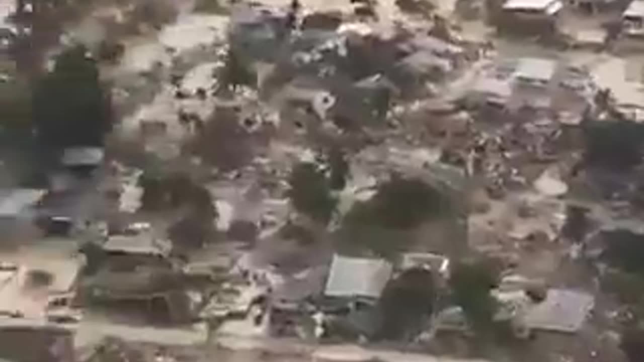 Aerial footage shows widespread devastation in Sumatra, Indonesia