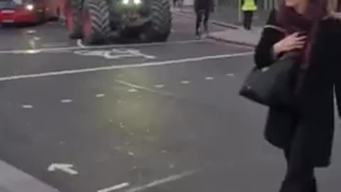 UK farmers protest in central London