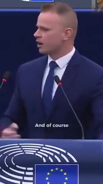 EU MP Milan Mazurek calls out the EU to their face for their “green scam.”