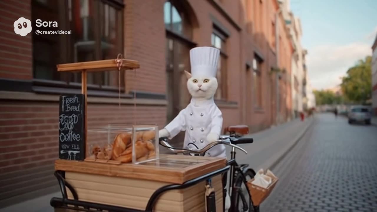 white chef cat EP1