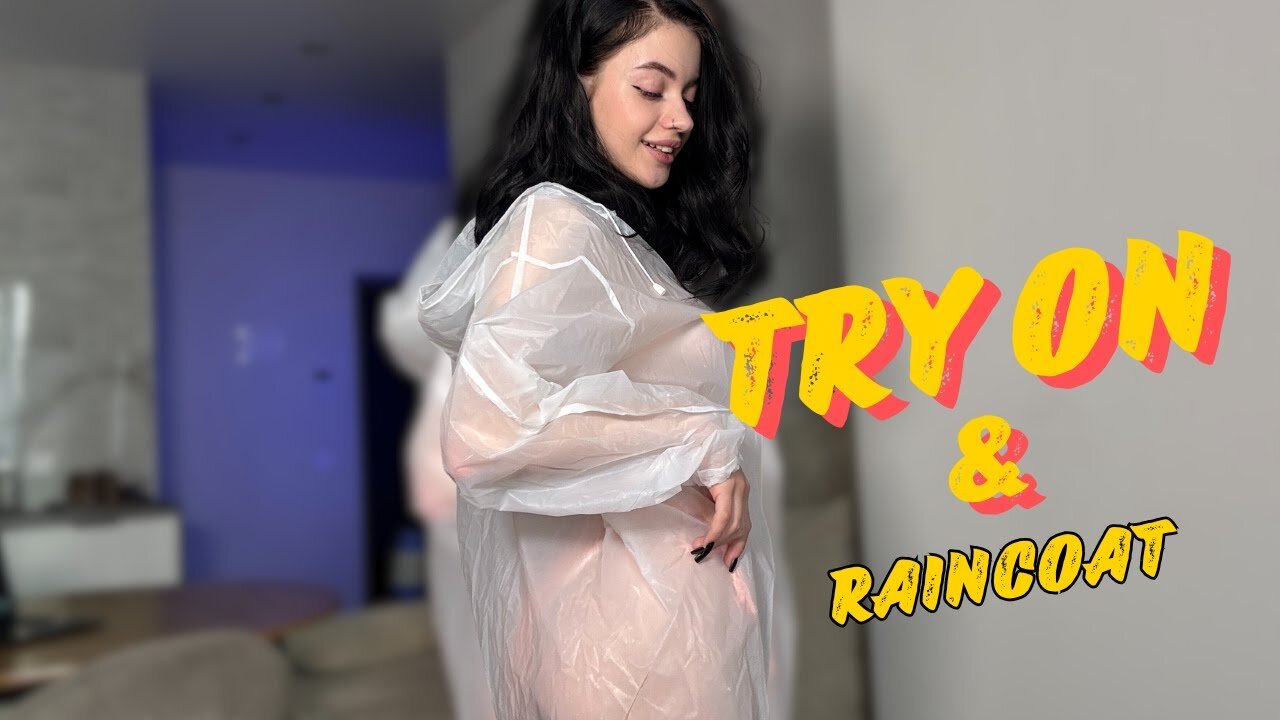 4K USA Raincoat Try On Haul with Anny