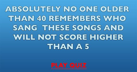 Who sang these songs?