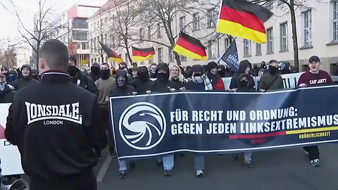 Far right demonstrators in Berlin met by counter protesters ahead of German election