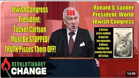 Jewish Congress President: Tucker Carlson Must Be STOPPED!