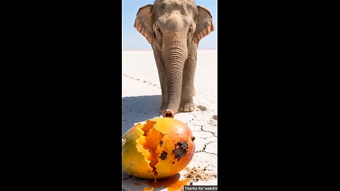 The elephant saved the mango tree from drying up by watering it 😭 #ai​ #tree​ #save​ #water​