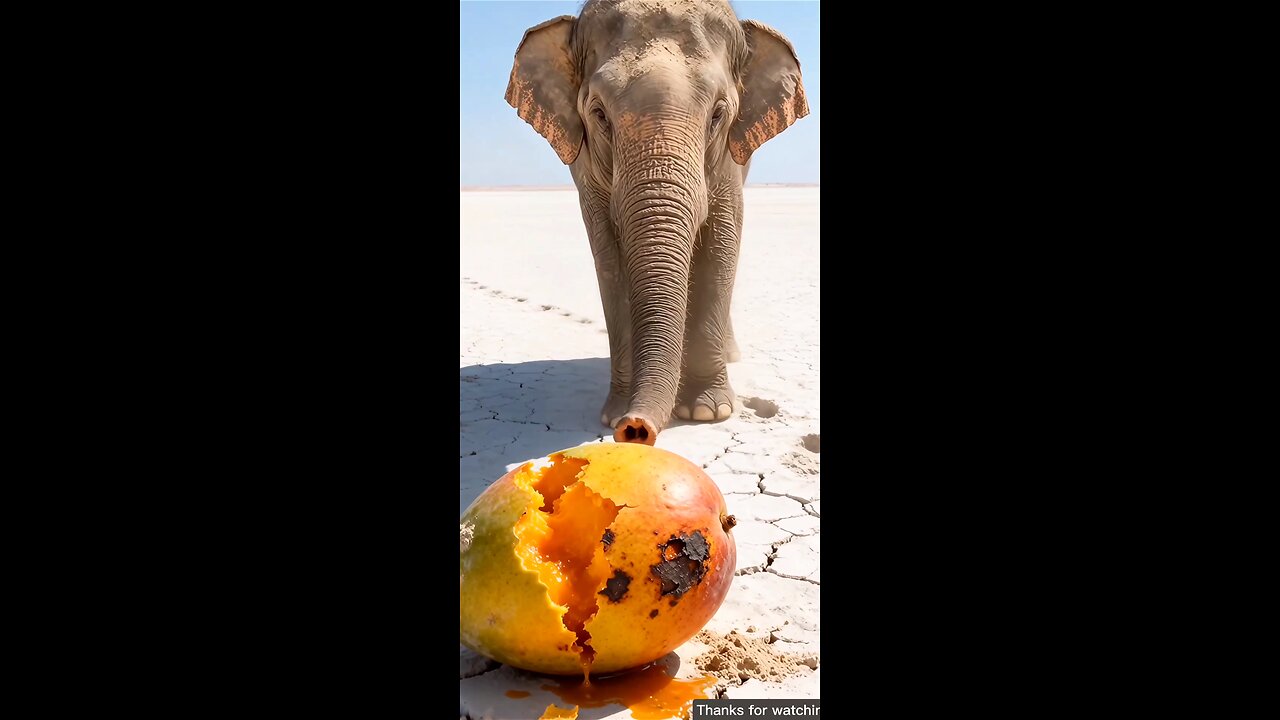 The elephant saved the mango tree from drying up by watering it 😭 #ai​ #tree​ #save​ #water​