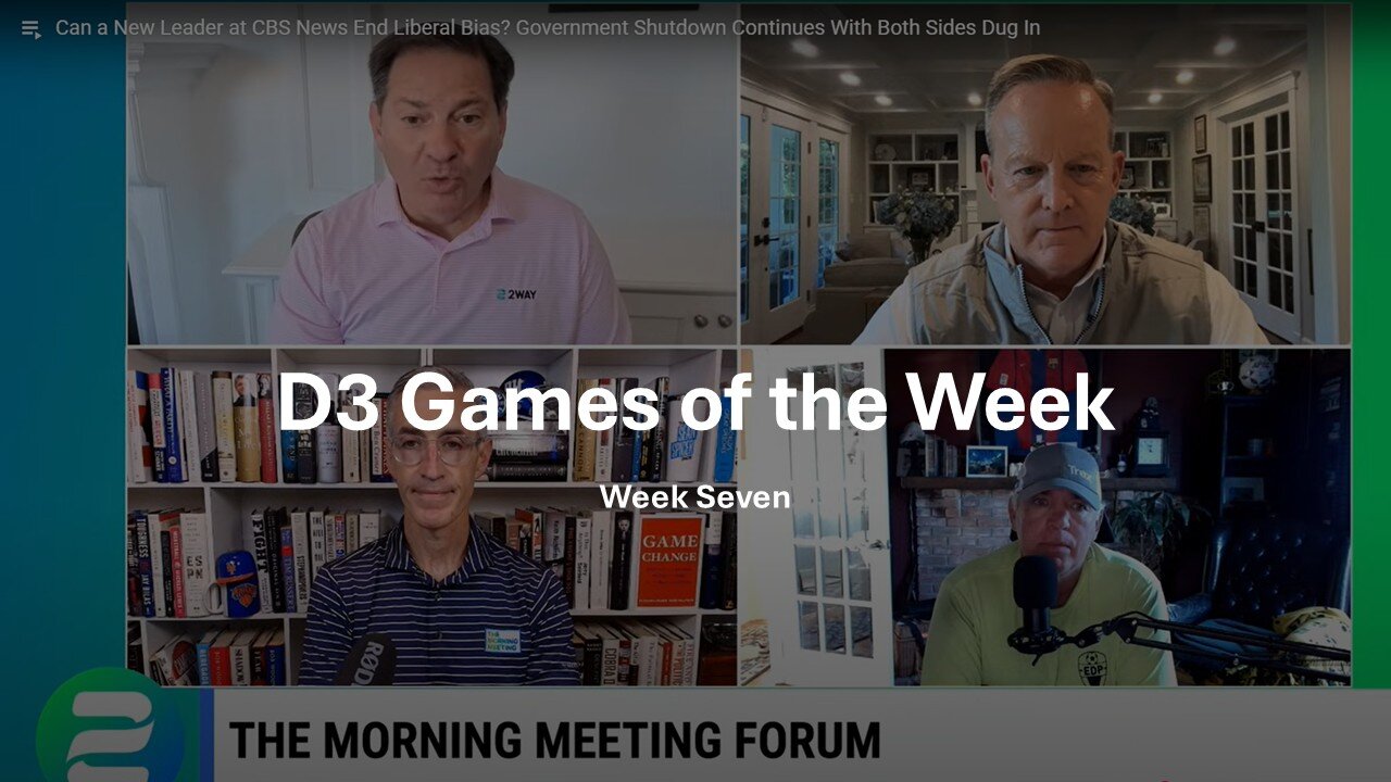 D3 Games of the Week - Week Seven