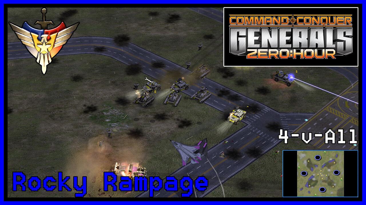 C&C Generals Zero Hour | Laser General | 4-for-All | Rocky Rampage