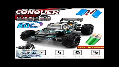 Super Brushless 80KM or 50KM/H 4WD RC Car With LED Remote Control Review